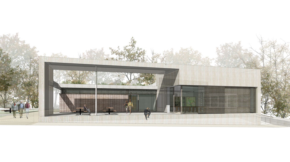 Langley Vale Visitor Hub landscape view