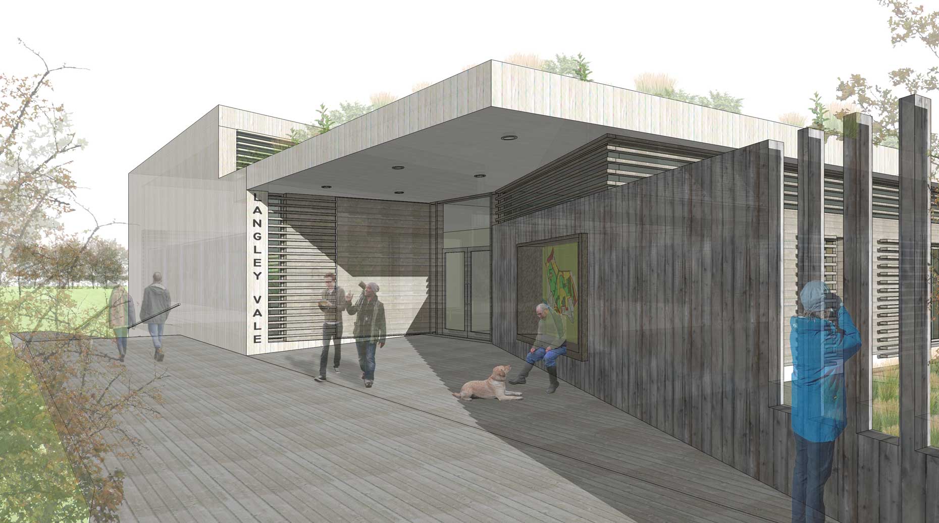 Langley Vale Visitor Hub entrance view