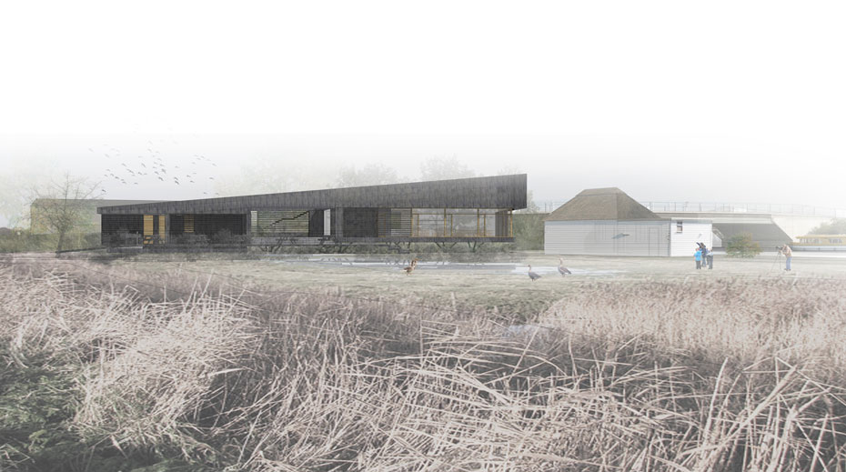 Norfolk Broads Visitor Centre view across landscape