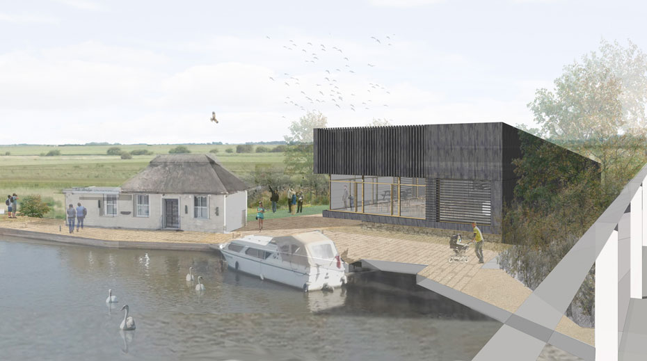Norfolk Broads Visitor Centre view from bridge